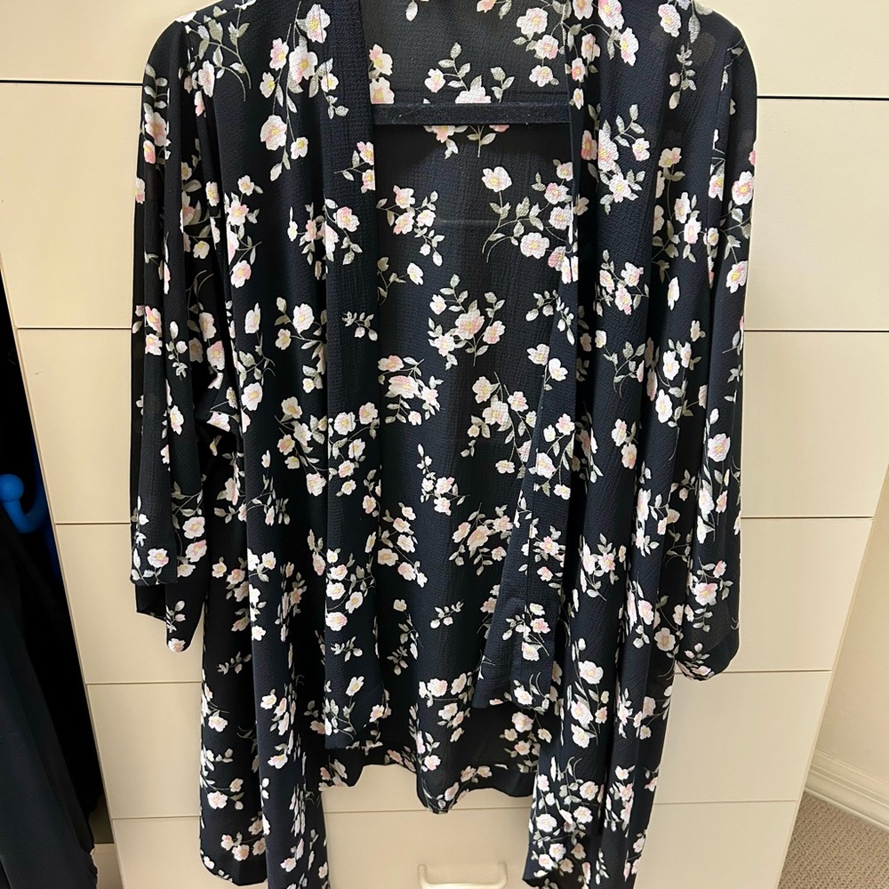 Floral Black Blouse